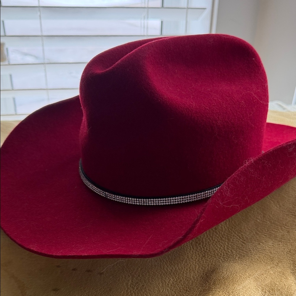 Red Suede Cowboy Hat